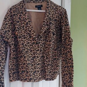 Animal print Jean jacket